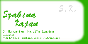 szabina kajan business card